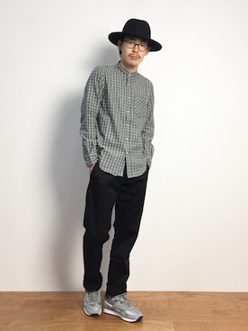 「SEVENDAYS=SUNDAY（セブンデイズサンデイ）のアイテム（シューズ）」を使った、ナカニシアキラさん（メンズ・172cm）の秋コーディネート