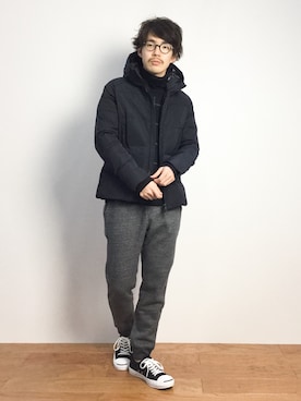「グレーパンツ」｜ナカニシアキラさん（メンズ・172cm）の秋コーディネート