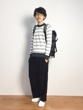 「DETAILS（ディテールズ）のアイテム（シューズ）」を使った、ナカニシアキラさん（メンズ・172cm）の秋コーディネート