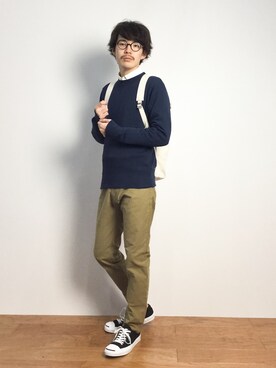 「TIDEWAY（タイドウェイ）のアイテム」を使った、ナカニシアキラさん（メンズ・172cm）の秋コーディネート