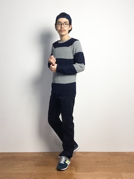 ナカニシアキラさん（メンズ・172cm）の秋コーディネート