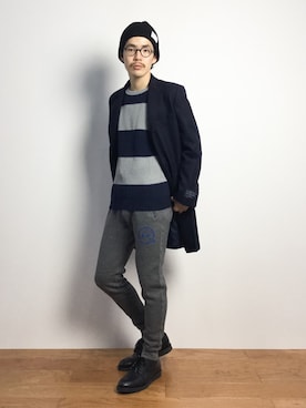 ナカニシアキラさん（メンズ・172cm）の秋コーディネート