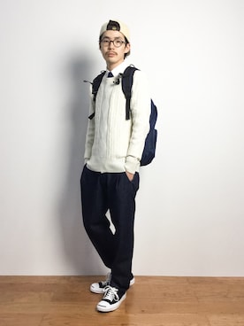 ナカニシアキラさん（メンズ・172cm）の秋コーディネート