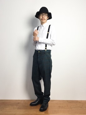 「mercibeaucoup,（メルシーボークー）のアイテム（パンツ）」を使った、ナカニシアキラさん（メンズ・172cm）の秋コーディネート