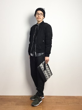 「BLISS POINT（ブリスポイント）のアイテム（その他アウター）」を使った、ナカニシアキラさん（メンズ・172cm）の秋コーディネート