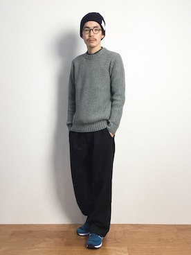 「YEVS（イーブス）のアイテム」を使った、ナカニシアキラさん（メンズ・172cm）の秋コーディネート