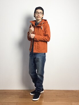 「green label relaxing（グリーンレーベルリラクシング）のアイテム（キャップ）」を使った、ナカニシアキラさん（メンズ・172cm）の秋コーディネート