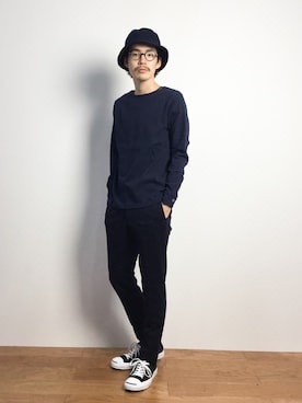 「green label relaxing（グリーンレーベルリラクシング）のアイテム（キャップ）」を使った、ナカニシアキラさん（メンズ・172cm）の秋コーディネート