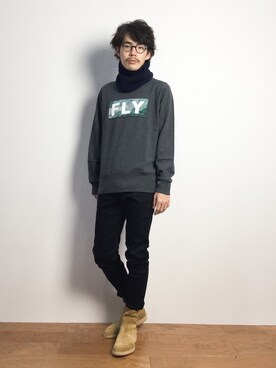 「ベージュのブーツ」｜ナカニシアキラさん（メンズ・172cm）の秋コーディネート