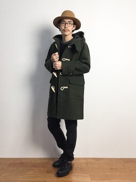 「green label relaxing（グリーンレーベルリラクシング）のアイテム（ダッフルコート）」を使った、ナカニシアキラさん（メンズ・172cm）の秋コーディネート