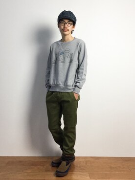 「チャイハネ（チャイハネ）のアイテム（ブーツ）」を使った、ナカニシアキラさん（メンズ・172cm）の秋コーディネート