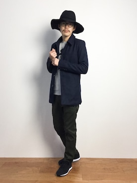 「DETAILS（ディテールズ）のアイテム（パンツ）」を使った、ナカニシアキラさん（メンズ・172cm）の秋コーディネート