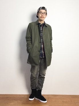 「DETAILS（ディテールズ）のアイテム（シューズ）」を使った、ナカニシアキラさん（メンズ・172cm）の秋コーディネート