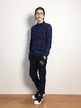 「SEVENDAYS=SUNDAY（セブンデイズサンデイ）のアイテム（帽子）」を使った、ナカニシアキラさん（メンズ・172cm）の秋コーディネート