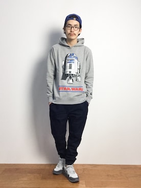 「Anoutcommune（アナウトコミューン）のアイテム」を使った、ナカニシアキラさん（メンズ・172cm）の秋コーディネート