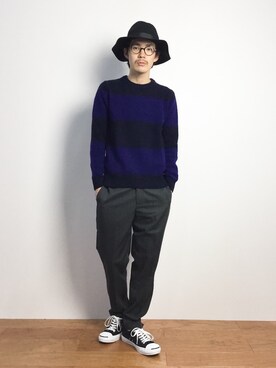 ナカニシアキラさん（メンズ・172cm）の秋コーディネート