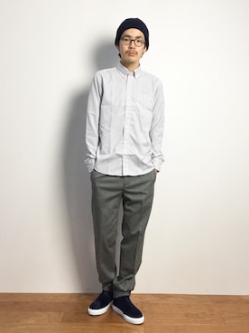 「URBAN RESEARCH（アーバンリサーチ）のアイテム（ニットキャップ/ビーニー）」を使った、ナカニシアキラさん（メンズ・172cm）の秋コーディネート