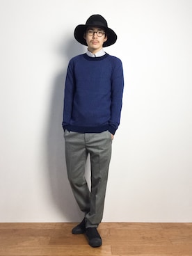 「CABANE de ZUCCa（カバンドズッカ）のアイテム（シューズ）」を使った、ナカニシアキラさん（メンズ・172cm）の秋コーディネート