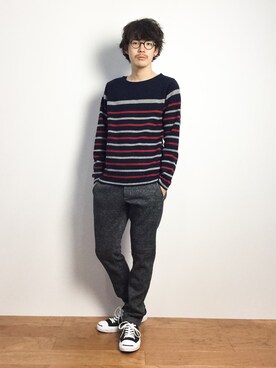 ナカニシアキラさん（メンズ・172cm）の秋コーディネート