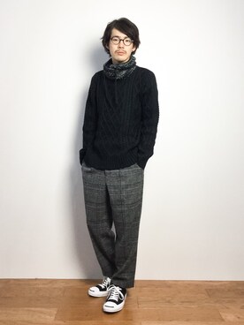 ナカニシアキラさん（メンズ・172cm）の秋コーディネート