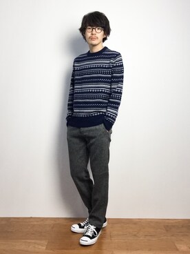 ナカニシアキラさん（メンズ・172cm）の秋コーディネート