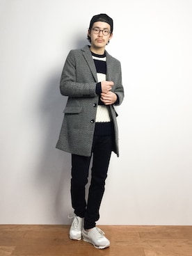 「Anoutcommune（アナウトコミューン）のアイテム」を使った、ナカニシアキラさん（メンズ・172cm）の秋コーディネート