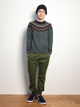 ナカニシアキラさん（メンズ・172cm）の冬コーディネート