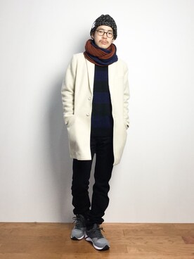 ナカニシアキラさん（メンズ・172cm）の冬コーディネート