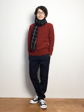 ナカニシアキラさん（メンズ・172cm）の冬コーディネート