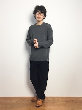 ナカニシアキラさん(メンズ・172cm)の冬コーディネート