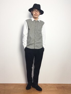 ナカニシアキラさん（メンズ・172cm）の冬コーディネート