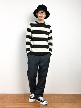 ナカニシアキラさん（メンズ・172cm）の冬コーディネート