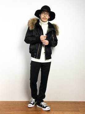 ナカニシアキラさん（メンズ・172cm）の冬コーディネート