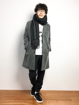 ナカニシアキラさん（メンズ・172cm）の冬コーディネート
