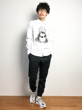 ナカニシアキラさん（メンズ・172cm）の冬コーディネート