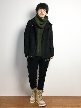 ナカニシアキラさん（メンズ・172cm）の冬コーディネート