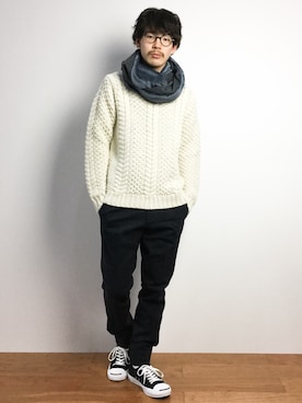 ナカニシアキラさん（メンズ・172cm）の冬コーディネート