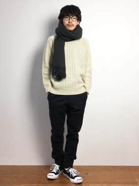 ナカニシアキラさん（メンズ・172cm）の冬コーディネート