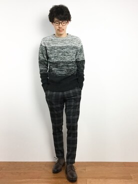 ナカニシアキラさん（メンズ・172cm）の冬コーディネート