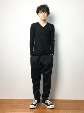 ナカニシアキラさん（メンズ・172cm）の冬コーディネート