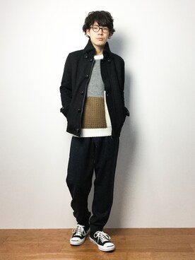 ナカニシアキラさん（メンズ・172cm）の冬コーディネート