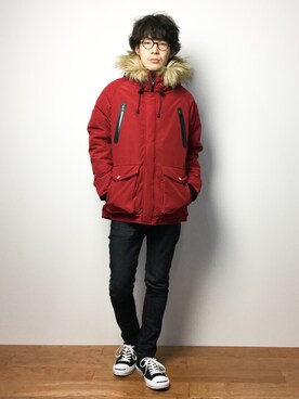 ナカニシアキラさん（メンズ・172cm）の冬コーディネート