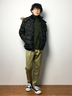 ナカニシアキラさん（メンズ・172cm）の冬コーディネート