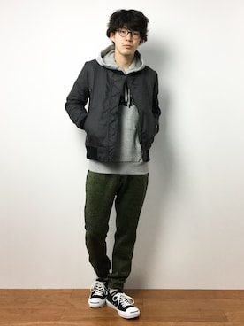 ナカニシアキラさん（メンズ・172cm）の冬コーディネート