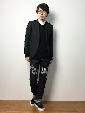 ナカニシアキラさん（メンズ・172cm）の冬コーディネート