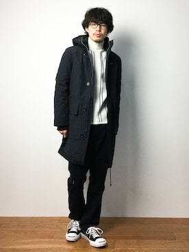 ナカニシアキラさん（メンズ・172cm）の冬コーディネート