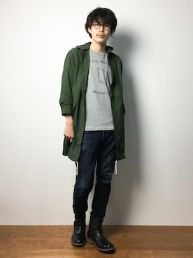 ナカニシアキラさん（メンズ・172cm）の冬コーディネート