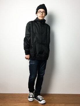 「CABANE de ZUCCa（カバンドズッカ）のアイテム（ジャケット/アウター）」を使った、ナカニシアキラさん（メンズ・172cm）の冬コーディネート