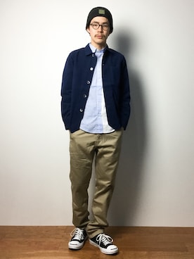 ナカニシアキラさん（メンズ・172cm）の冬コーディネート