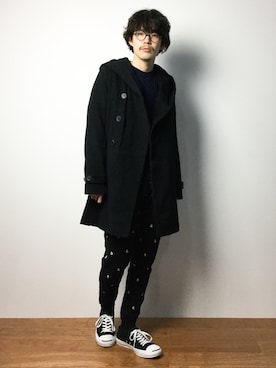 「OURET（オーレット）のアイテム（その他アウター）」を使った、ナカニシアキラさん（メンズ・172cm）の冬コーディネート